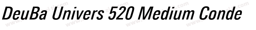 DeuBa Univers 520 Medium Condensed字体转换